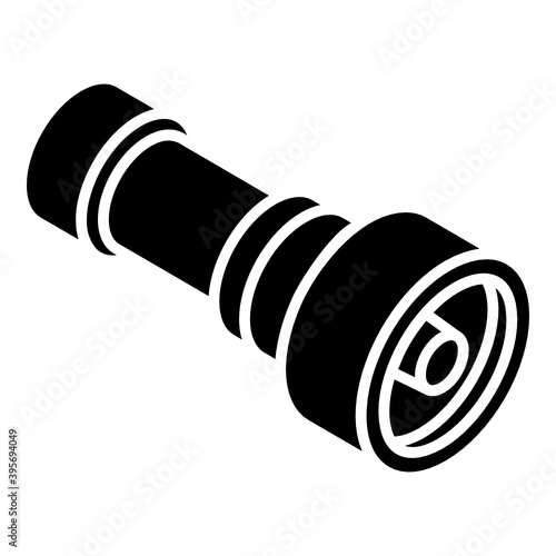 
An icon design of flashlight, torch vector 
