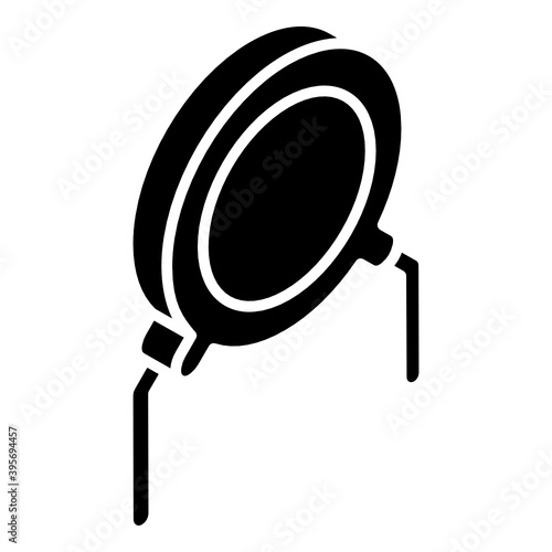 
Battery capacitor icon of glyph isometric style, battery condenser  
