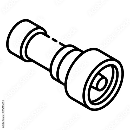 
An icon design of flashlight, torch vector 
