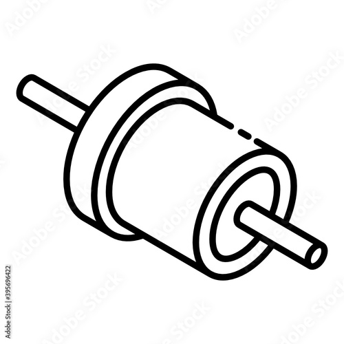 
Electrical fuse icon of glyph isometric style, safety fuse 
