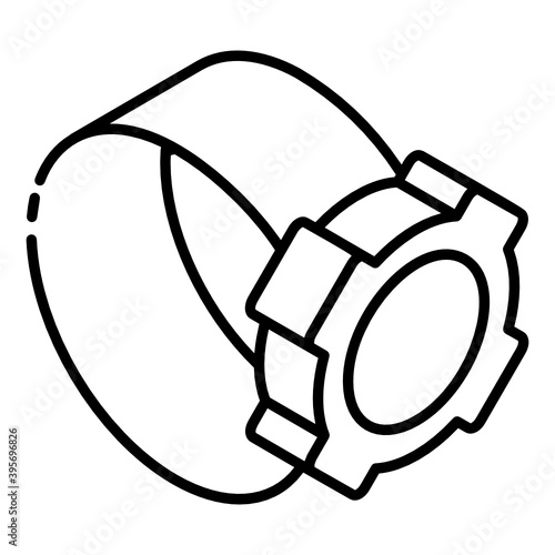 
Editable glyph isometric design of head torch icon

