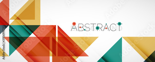 Set of vector triangle geometric backgrounds. Vector illustration for covers, banners, flyers and posters and other designs