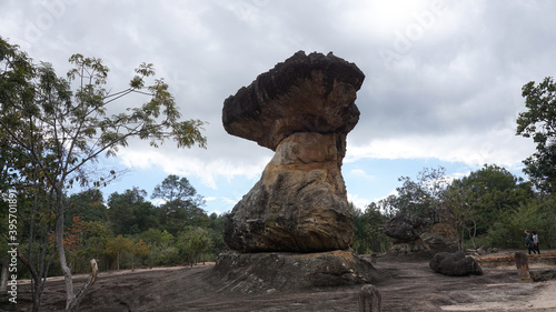 Landscape of natural Rock formation at Phu Phra Bat is a historical park Udon Thani