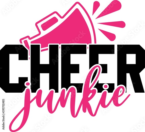 Cheer junkie on the white background. Vector illustration
