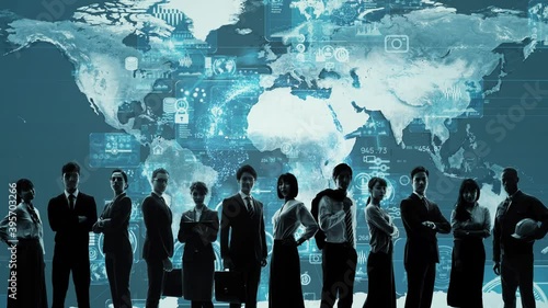 Wallpaper Mural グローバルネットワーク　国際ビジネス Torontodigital.ca