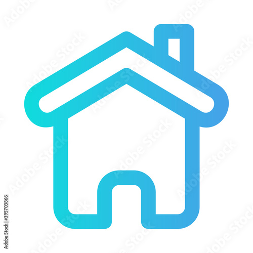 Home Page icon vector illustration in gradient style for any projects
