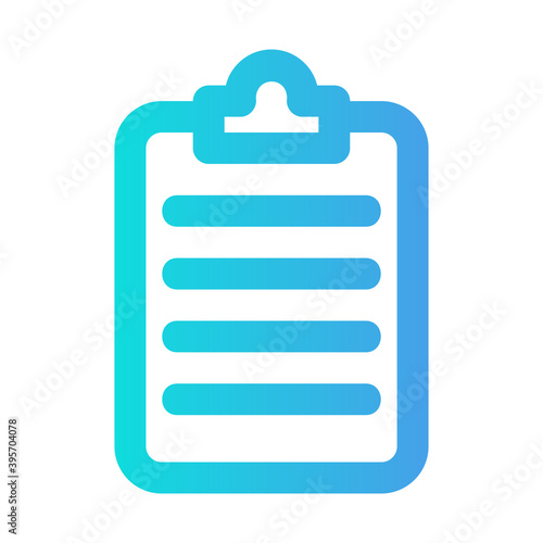 Note icon vector illustration in gradient style for any projects