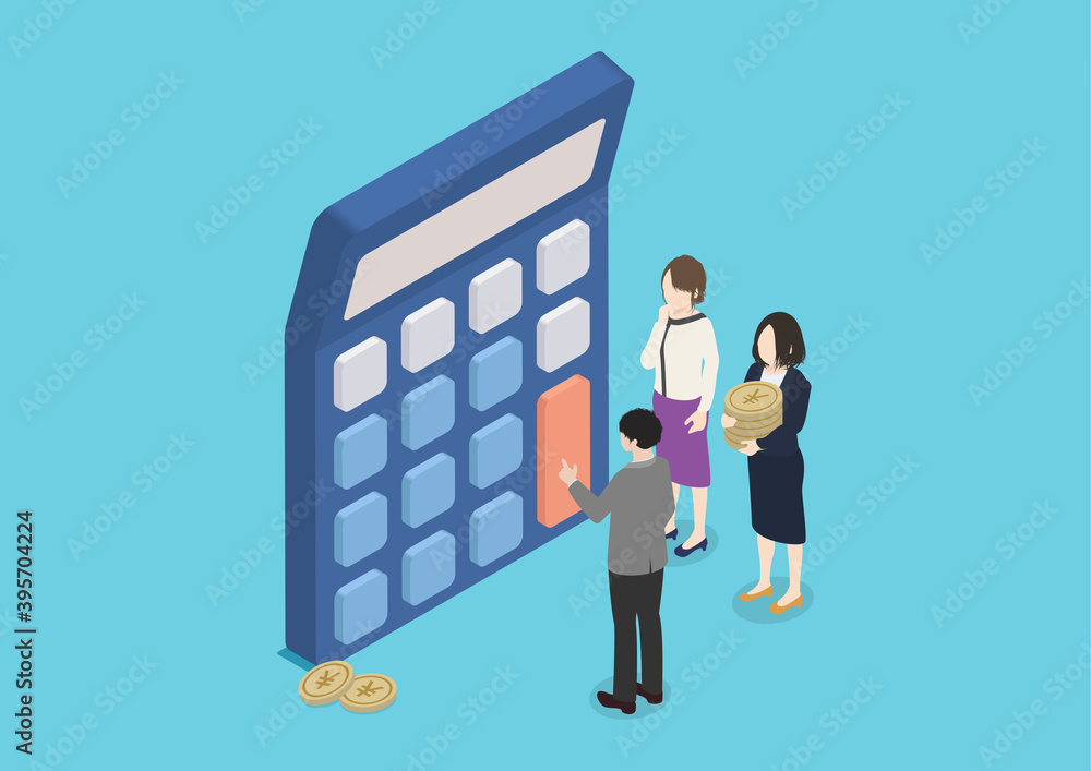 お金 予算 コスト 電卓のイラスト素材 Stock Vector Adobe Stock