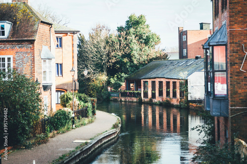 Obraz na plátně Kennet & Avon Canal, Newbury, Berkshire