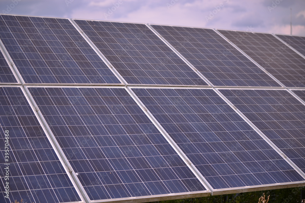group of photovoltaic panels. changing environment. solar energy group of photovoltaic panels. changing environment. solar energy