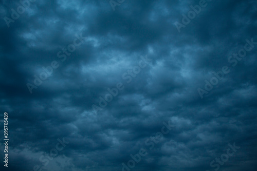 dark cloudy autumn sky before rain