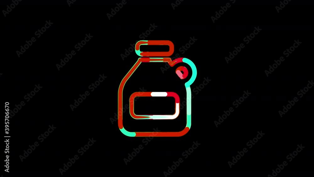 Circles gather in symbol jug. After it crumbles in a line and moves to the camera. Alpha channel black Circles gather in symbol jug. After it crumbles in a line and moves to the camera. Alpha channel black