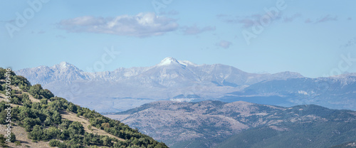 Monti della Laga range, from Goriano Sicoli, Abruzzo, Italy photo