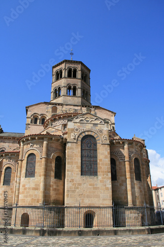 saint-austremoine abbey church in issoire in auvergne (france)