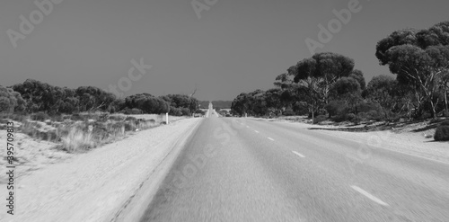 On the Australian road  across the Nullarbor.