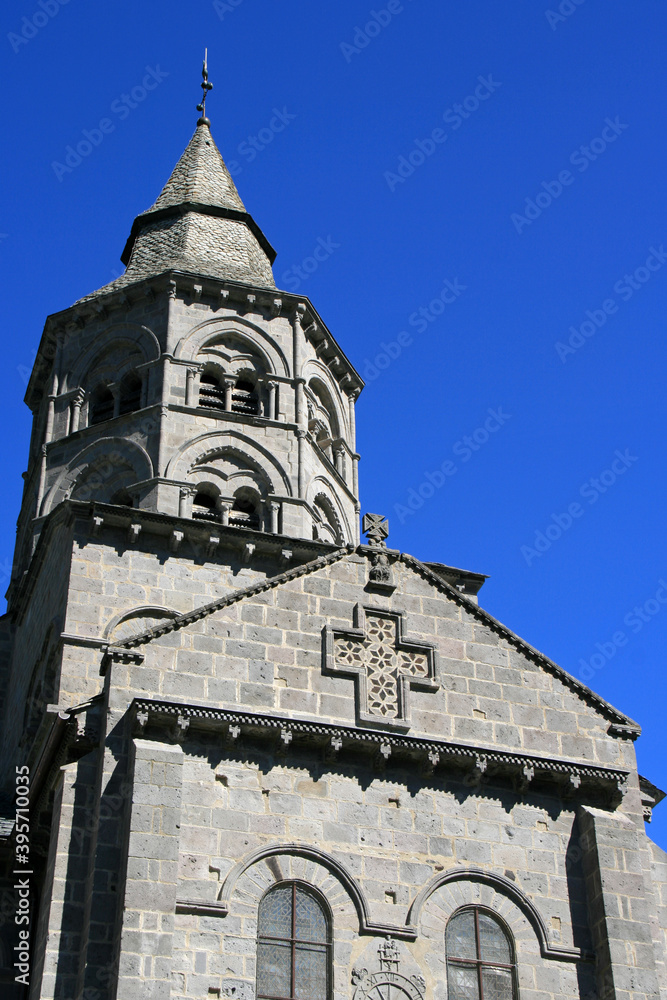 notre-dame basilica in orcival in auvergne (france)