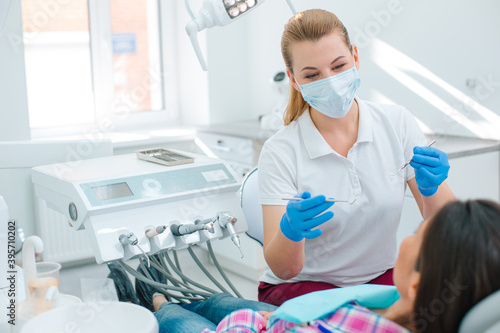 Clean and convenient workplace of professional dentist