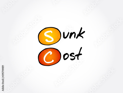 SC - Sunk Cost acronym, business concept background