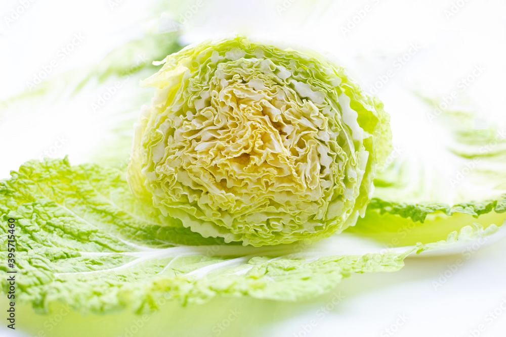 Fototapeta premium Close up of fresh chinese cabbage