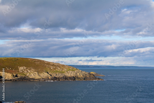 The rocky Irish coastline over looking the Atlantic ocean from County Cork.