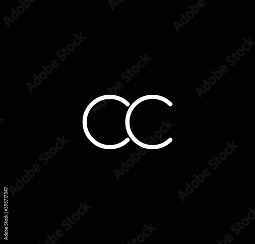 Letter CC alphabet logo design vector. The initials of the letter C and C logo design in a minimal style are suitable for an abbreviated name logo.