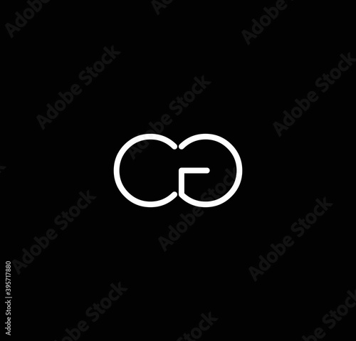 Letter CG alphabet logo design vector. The initials of the letter C and G logo design in a minimal style are suitable for an abbreviated name logo.