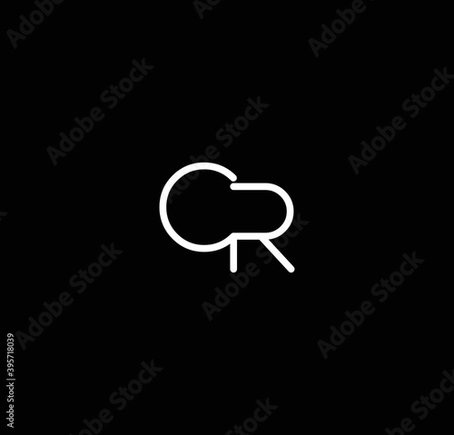 Letter CR alphabet logo design vector. The initials of the letter C and R logo design in a minimal style are suitable for an abbreviated name logo.