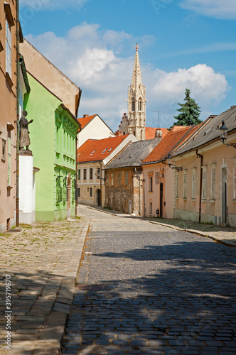 Photography Bratislava - Kapitulska street and Klarisky gothic tower