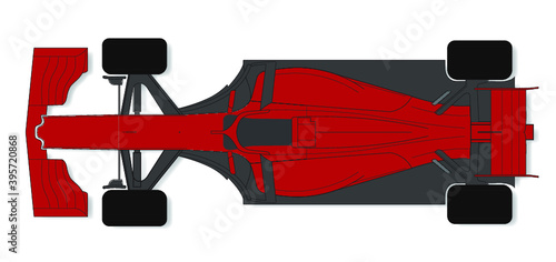 Formula 1 car topview