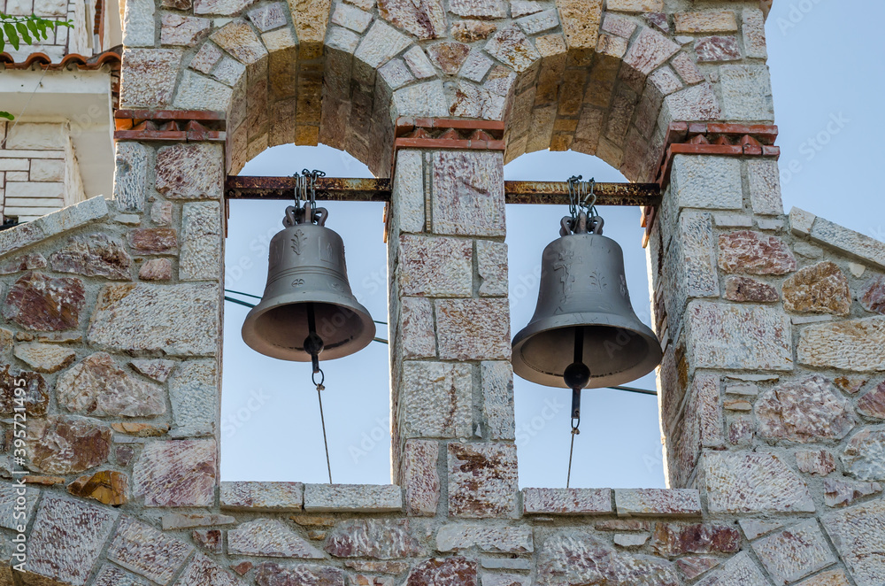 Obraz premium Bells of a local church on the island of Evia, Greece 