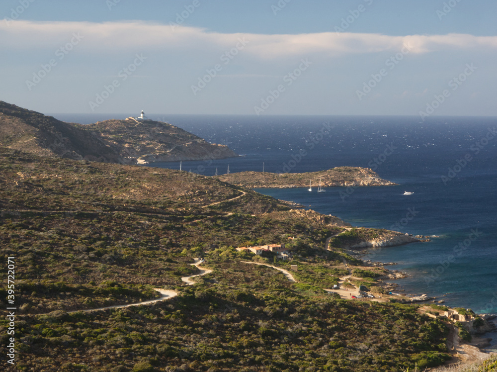 Beautiful landscape of the coastline in Northern Corsica