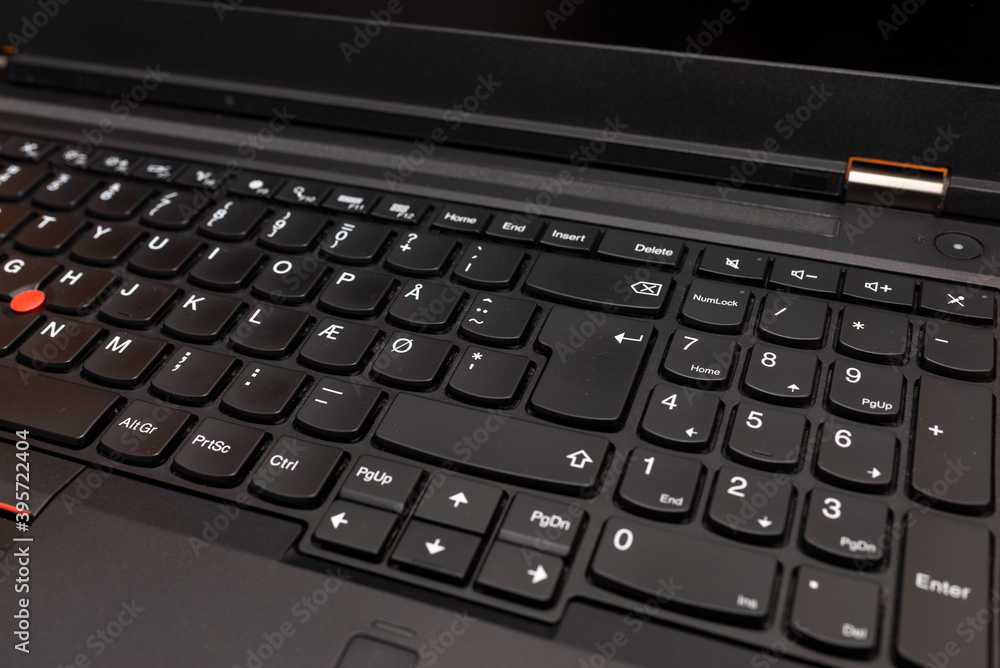 Black Keyboard of laptop closeup.laptop is turned off. Black Keyboard of laptop closeup.laptop is turned off.
