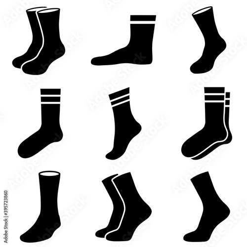 Socks icon, logo isolated on white background