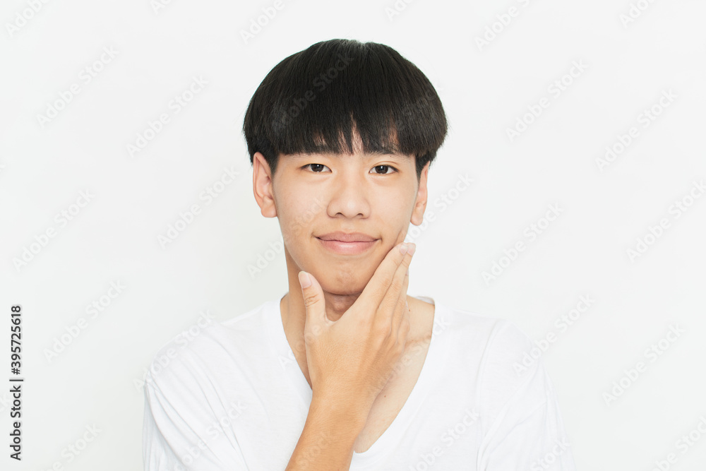 Closeup portrait of attractive young man face Closeup portrait of attractive young man face