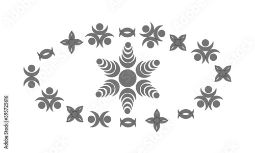 Set of abstract elements in a pattern
