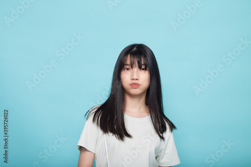 Teenager Asian woman happy smiling