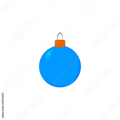 Christmas tree toy icon, Xmas graphic design template sign, holiday symbol for web and apps, New Year decoration isolated object, vector illustration