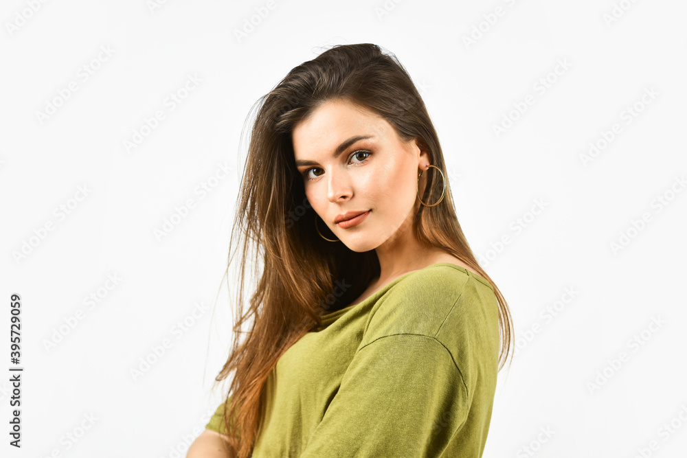 beauty and fashion. girl with natural makeup. sexy woman isolated on white. cosmetics for skincare. woman with sensual look. fashion model looking elegant. female jewelry accessory. Hip hop girl beauty and fashion. girl with natural makeup. sexy woman isolated on white. cosmetics for skincare. woman with sensual look. fashion model looking elegant. female jewelry accessory. Hip hop girl