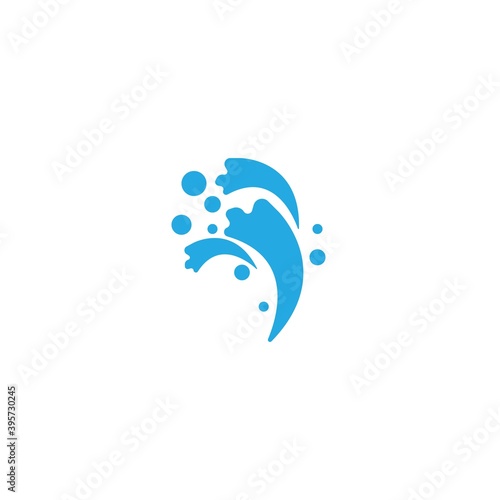 Water wave symbol and icon Logo Template vector

