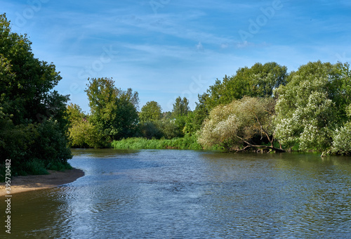 Vorya river on a warm summer day
