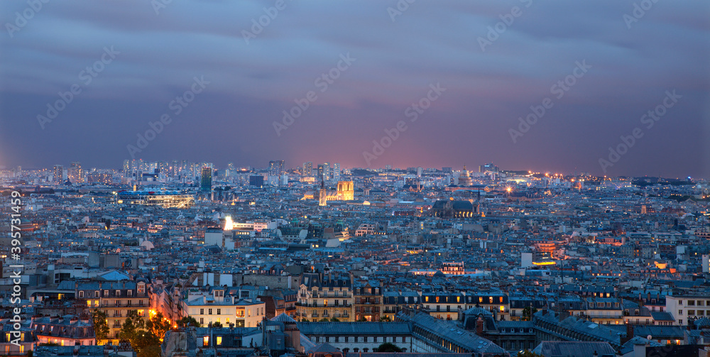 Paris - The evening outlook from Montmartre