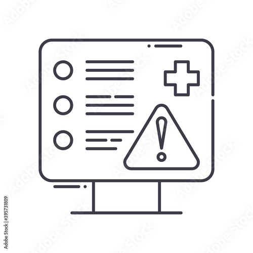 Follow recommendations icon, linear isolated illustration, thin line vector, web design sign, outline concept symbol with editable stroke on white background.