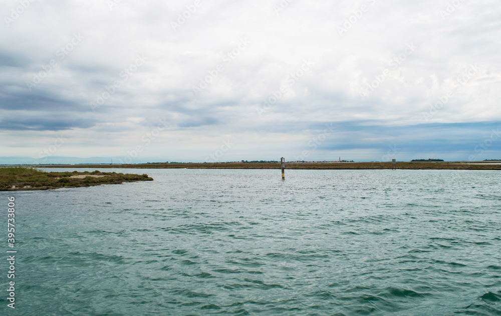 Venice lagoon water landscape background