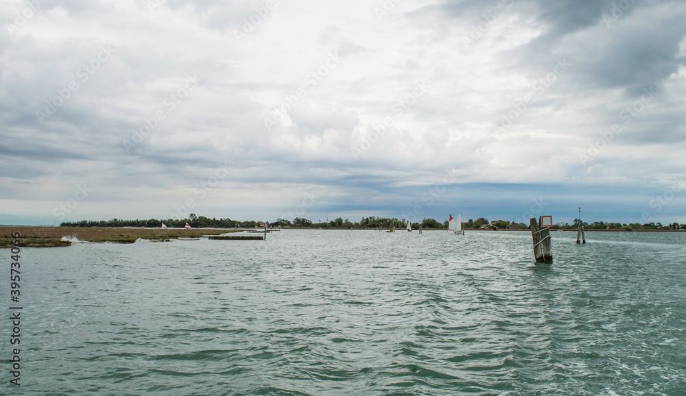 Venice lagoon water landscape background