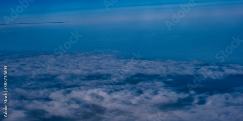 blue horizon viewed from airplane
