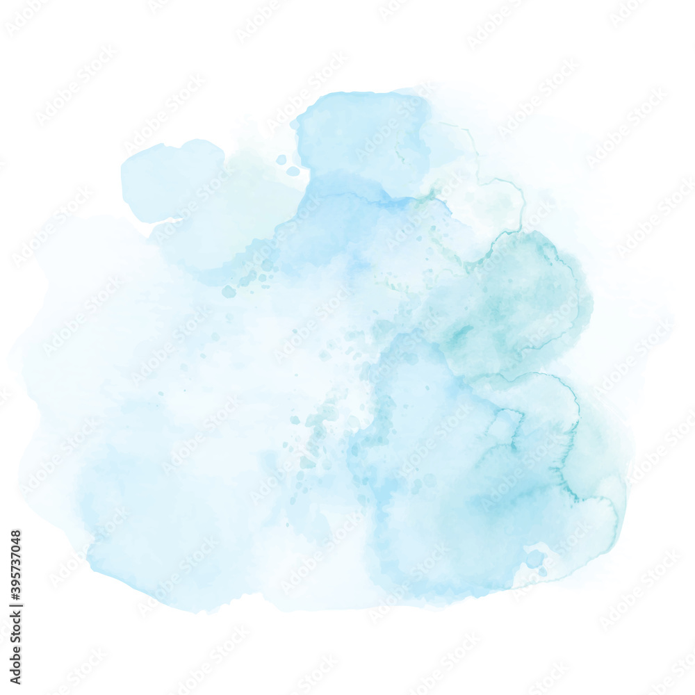 Abstract soft blue of splashing watercolor hand-painted background Abstract soft blue of splashing watercolor hand-painted background