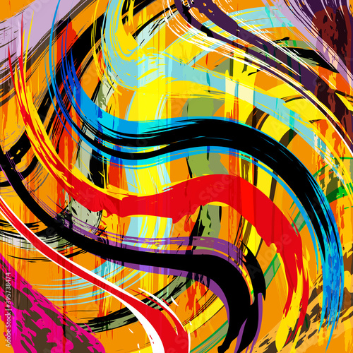 beautiful geometric background pattern graffiti qualitative illustration for your design