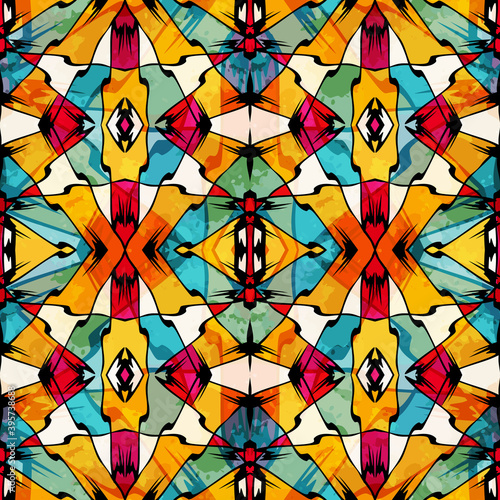 beautiful geometric background seamless pattern graffiti qualitative illustration for your design