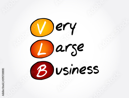 VLB - Very Large Business acronym, business concept background