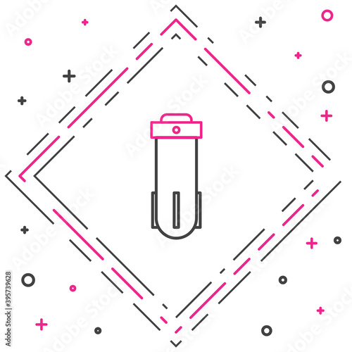 Line Water filter icon isolated on white background. System for filtration of water. Reverse osmosis system. Colorful outline concept. Vector Illustration.